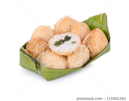 Thai coconut pancake (kanom krok) on white background Thai coconut pancake (kanom krok) on white background 115002262