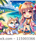 Adventures in Tropical Hawaii: A lovely moment with a little idol and a husky 115003366