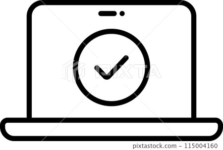 代表驗證的計算機圖標 代表驗證的計算機圖標 115004160