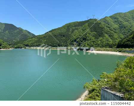 Scenery of Egenji Dam in Shiga Prefecture 115004442