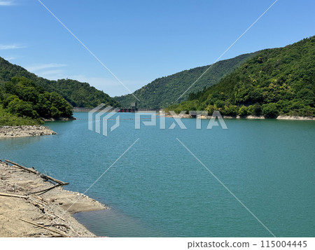 Scenery of Egenji Dam in Shiga Prefecture Scenery of Egenji Dam in Shiga Prefecture 115004445