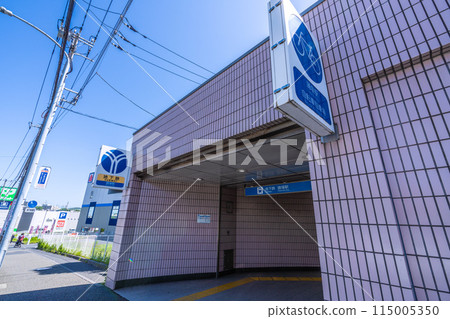 日本橫濱城市景觀橫濱市營地鐵大通場站1號出口等的景觀=5月10日 115005350