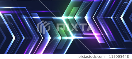 Geometric hexagon abstract background with simple polygonal elements. Medical, business, technology or science design.Vector art. 115005448