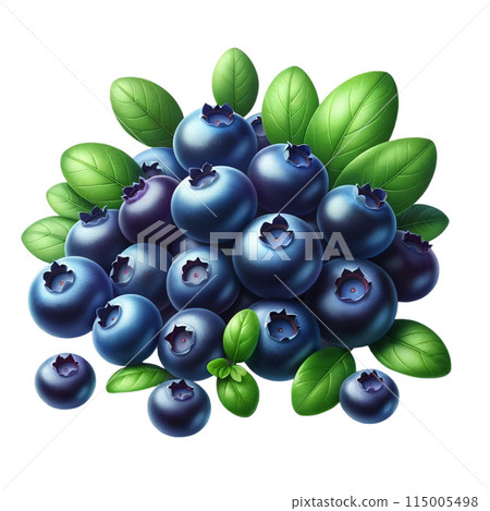 black currant berries with leaves isolated on 115005498