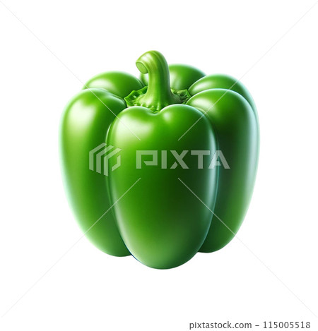 green pepper isolated on white background green pepper isolated on white background 115005518