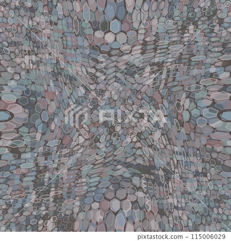 Seamless pattern abstract mosaic artwork with blue and purple hues 115006029