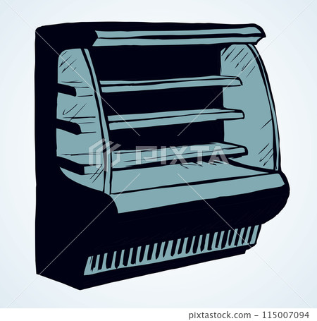 Freezer to store. Vector drawing 115007094