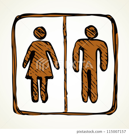 Toilet sign. Vector drawing icon 115007157