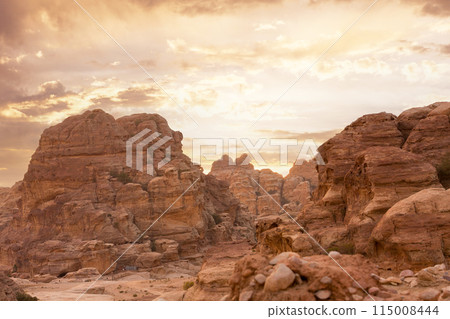sandstone rocks in little petra Jordan sandstone rocks in little petra Jordan 115008444