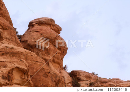 sandstone rocks in little petra Jordan sandstone rocks in little petra Jordan 115008446