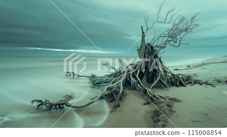 sea, beach, tree 115008854