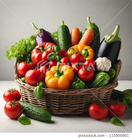 Vegetables in the basket Vegetables in the basket 115008901
