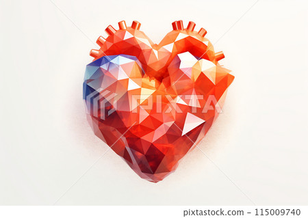 Colorful heart shape on white background 115009740