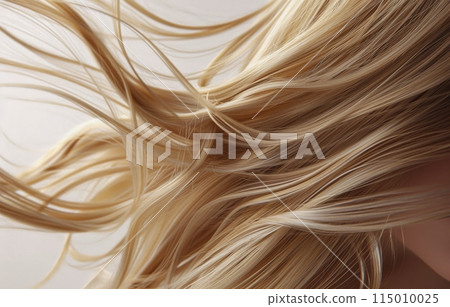 Woman With Blonde Hair Blowing in the Wind 115010025