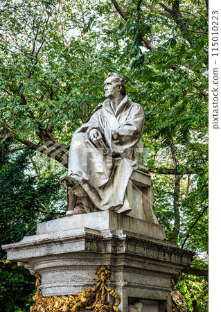 Justus Freiherr von Liebig memorial at Maximiliansplatz square of Munich, Germany. 115010223