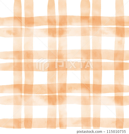 Orange Plaid Hand Drawn Background Overlay 115010735