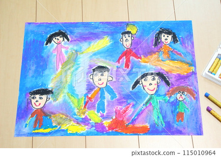 Drawing summer vacation homework children 115010964