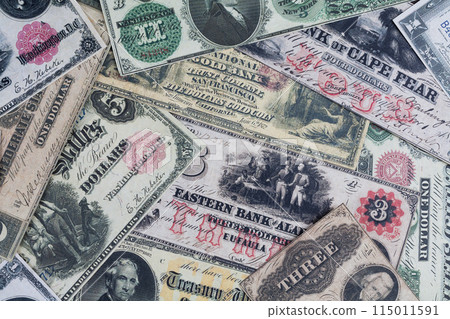Old US dollar banknotes and silver certificates banknotes Old US dollar banknotes and silver certificates banknotes 115011591