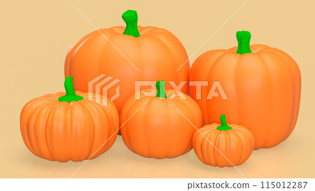 The Pumpkin for Thanksgiving day or holiday concept 3d rendering. The Pumpkin for Thanksgiving day or holiday concept 3d rendering. 115012287
