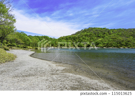 Mount Choshichiro and Lake Konuma in early summer Mount Choshichiro and Lake Konuma in early summer 115013625