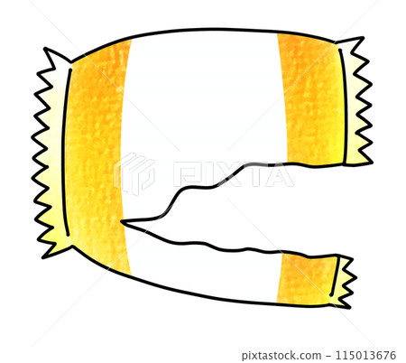 鬆散且簡單的撕裂獨立包裝糖果,模擬風格 鬆散且簡單的撕裂獨立包裝糖果,模擬風格 115013676