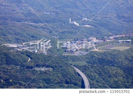 Beppu Bay Service Area on the Higashi Kyushu Expressway and Ritsumeikan Asia Pacific University as seen from Mount Tsurumi Beppu Bay Service Area on the Higashi Kyushu Expressway and Ritsumeikan Asia Pacific University as seen from Mount Tsurumi 115013701