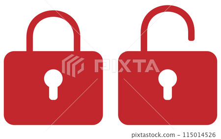 Padlock icon red 115014526