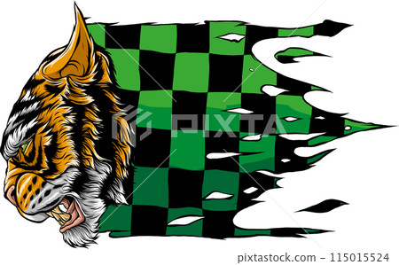 tiger head in detailed style vector illustration design 115015524