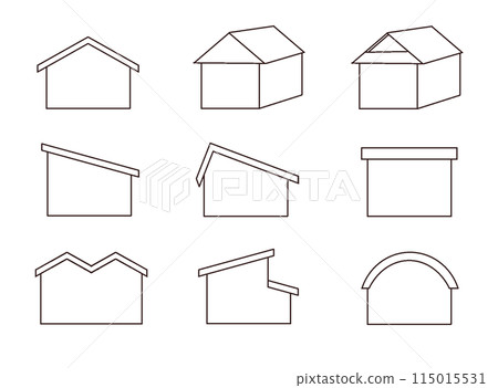 各種屋頂透明的房子 115015531