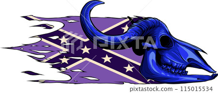 Bull skull with horns vector illustration design Bull skull with horns vector illustration design 115015534