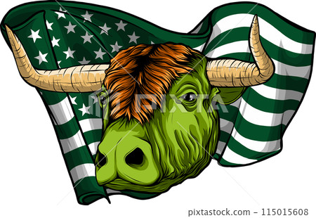 vector illustration of head bull colored design vector illustration of head bull colored design 115015608