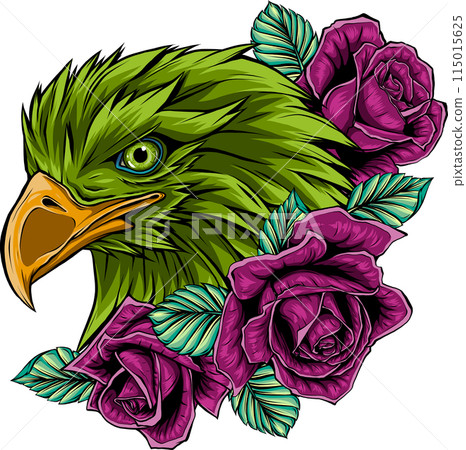 Mascot Head of an Eagle vector illustration design Mascot Head of an Eagle vector illustration design 115015625