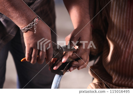 Male hand with Blood Male hand with Blood 115016495