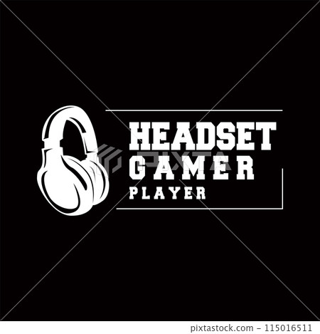 Headset Logo Design Simple Headset Gamer Illustration Template Headset Logo Design Simple Headset Gamer Illustration Template 115016511