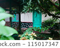 green door in the garden 115017347