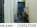 old bicycle on the street 115017348