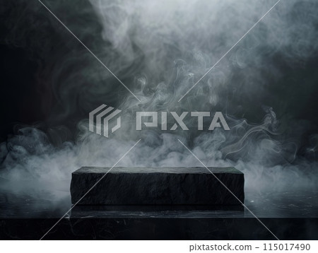 Misty curtains rise on a stage awaiting its tale 115017490