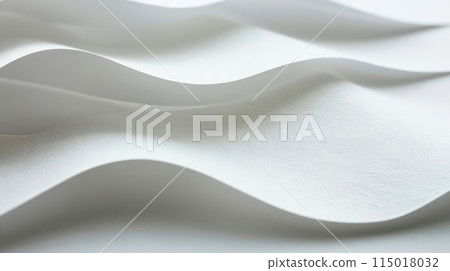 White paper waves flowing in sleek elegance 115018032