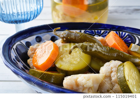 Vegetable escabeche (Mexican food) Vegetable escabeche (Mexican food) 115019401