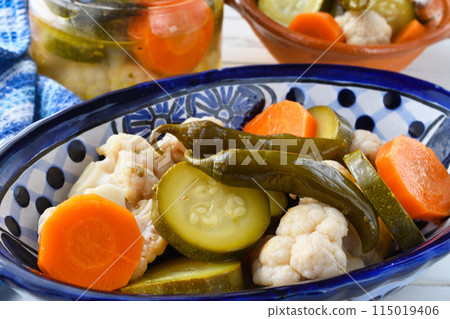 Vegetable escabeche (Mexican food) 115019406