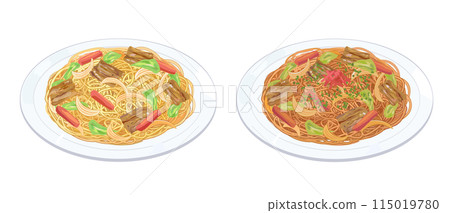 設定醬炒麵和鹽炒麵的插圖 115019780