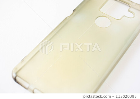 泛黃智慧型手機外殼的特寫 泛黃智慧型手機外殼的特寫 115020393