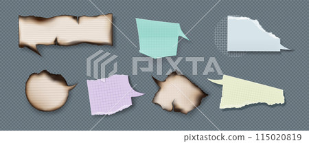 Grunge paper speech sticker. Text talk chat cloud 115020819