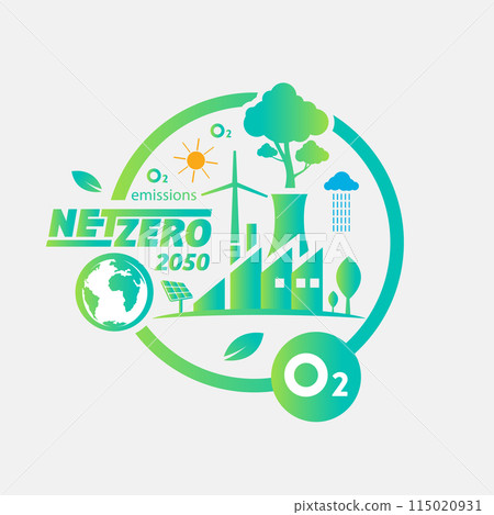 Net zero and carbon neutral concept , Carbon Neutrality 115020931