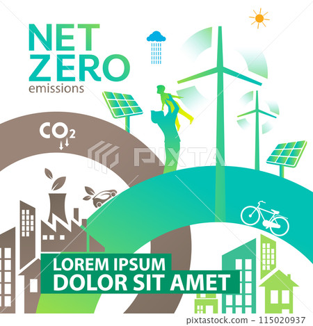 Net zero and carbon neutral concept , Carbon Neutrality 115020937
