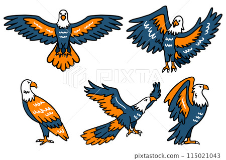 The image is a set of six drawings of birds in flight The image is a set of six drawings of birds in flight 115021043