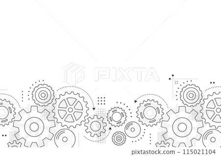 Abstract gear wheel mechanism background. Machine technology. Vector illustration Abstract gear wheel mechanism background. Machine technology. Vector illustration 115021104