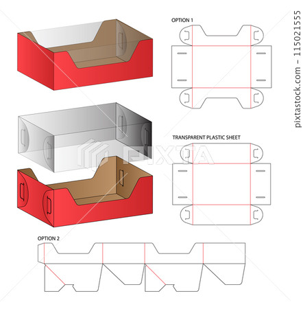 Box packaging die cut template design. 3d mock-up 115021555