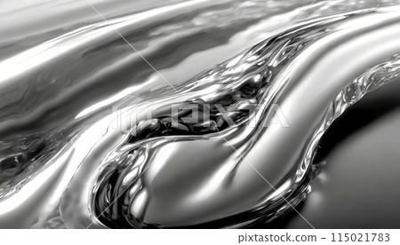 Silver liquid metal texture 115021783