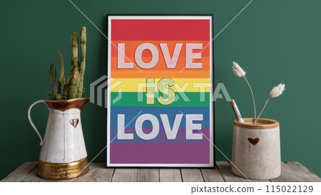 Love is Love Rainbow Pride Flag, Pride month concept 115022129